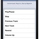 Screenshot of HomeControl iTunes controls
